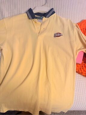 Yellow Fritos Polo Shirt with Contrast Collar